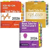 Index Tabs for 2026 AMA CPT Book, 2026 ICD-10 Code, 2026 HCPCS Level II, 3-Set Bundle Medical Coding Tabs,Color-Coded with Alignment Card&amp;Page Sheet &amp; Bookmark, Laminated Durable (Book Not Included)