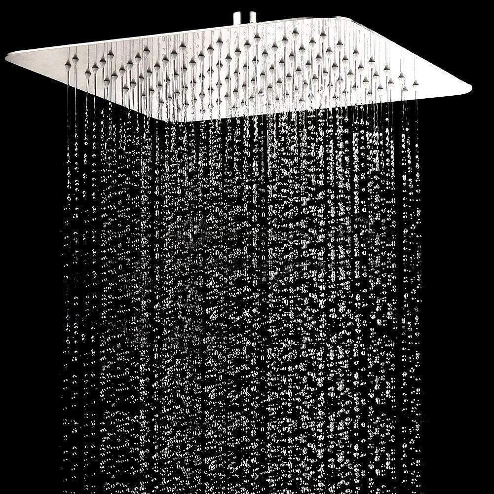 SunYiMi 8" Square Rainfall Shower Head Overhead Shower Head High Pressure Rain Shower Head Ultra Thin Shower Head for Bathroom