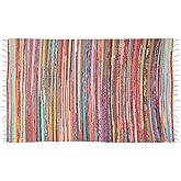 Marubhumi Reversible Area Runner Chindi Rug for Bedroom, Living Room, Kitchen, or Laundry Room 100% Recycled Cotton (20"x 32") - Unique Multi Colors