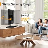 Perlegear Universal TV Stand 24-60in 45kg Swivel Glass Base VESA 400x400 view 2