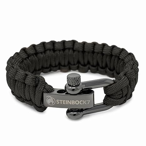 STEINBOCK7 Paracord Armband, Edelstahl Verschluss, Anleitung