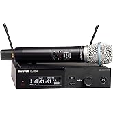 Shure SLXD24/B87A Digital Wireless Microphone System - Includes SLXD2 Handheld Transmitter with BETA 87A Vocal Mic Capsule and SLXD4 Single Channel Rack Mount Receiver | G58 Band (SLXD24/B87A-G58)