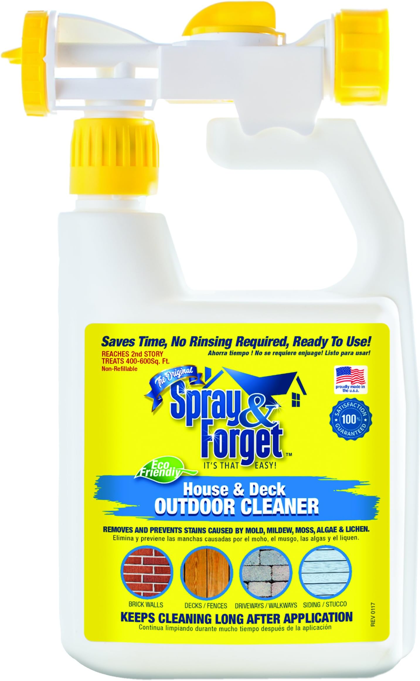 Spray & SFHDSPRY, 32 oz Bottle, 1 Count, Outdoor Cleaner, Mold