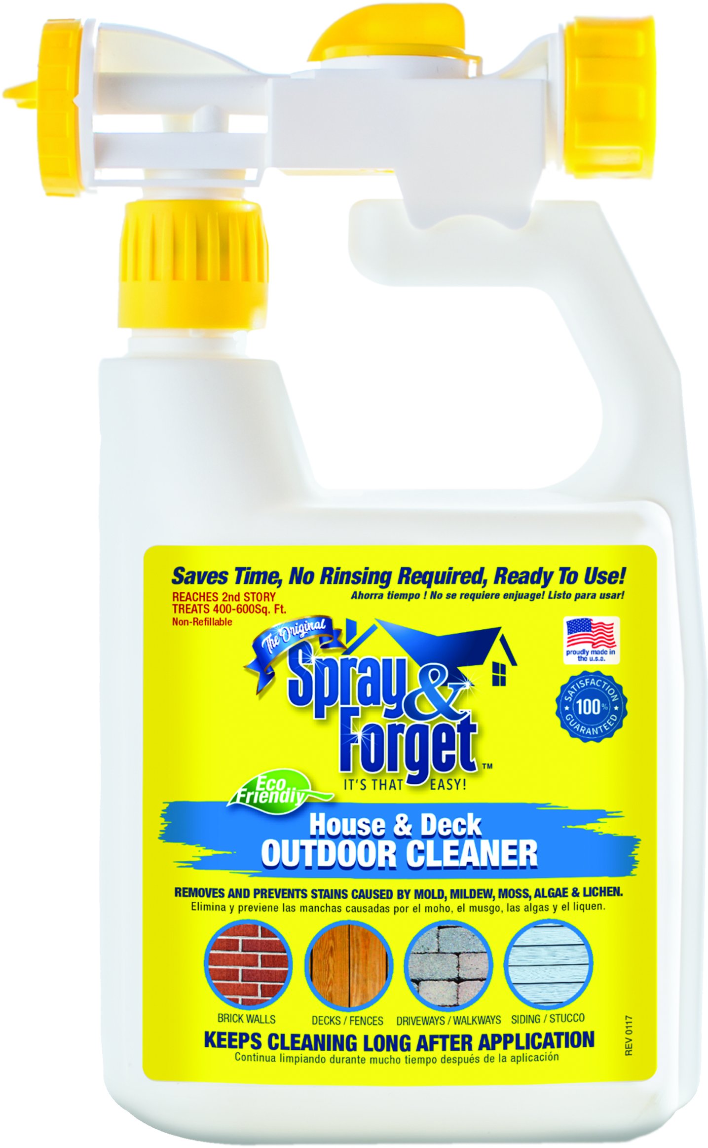Spray & SFHDSPRY, 32 oz Bottle, 1 Count, Outdoor Cleaner, Mold
