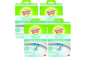 Scotch-Brite Disposable Toilet Scrubber Refills – 10 Count Refill Pads (Bleach-Free Cleaning with Pumice, Fits Scotch-Brite Toilet Scrubber System)