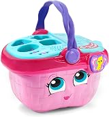LeapFrog Shapes & Sharing Picnic Basket Educational Toy Pink 16 Pieces view 2