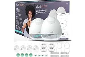 Elvie - Double, Wearable Breast Pump w/App - The Smallest & Quietest - Portable - Hands Free & Discreet - Automated w/Four Personalized Settings - Includes 3 Sets of Breast Shields