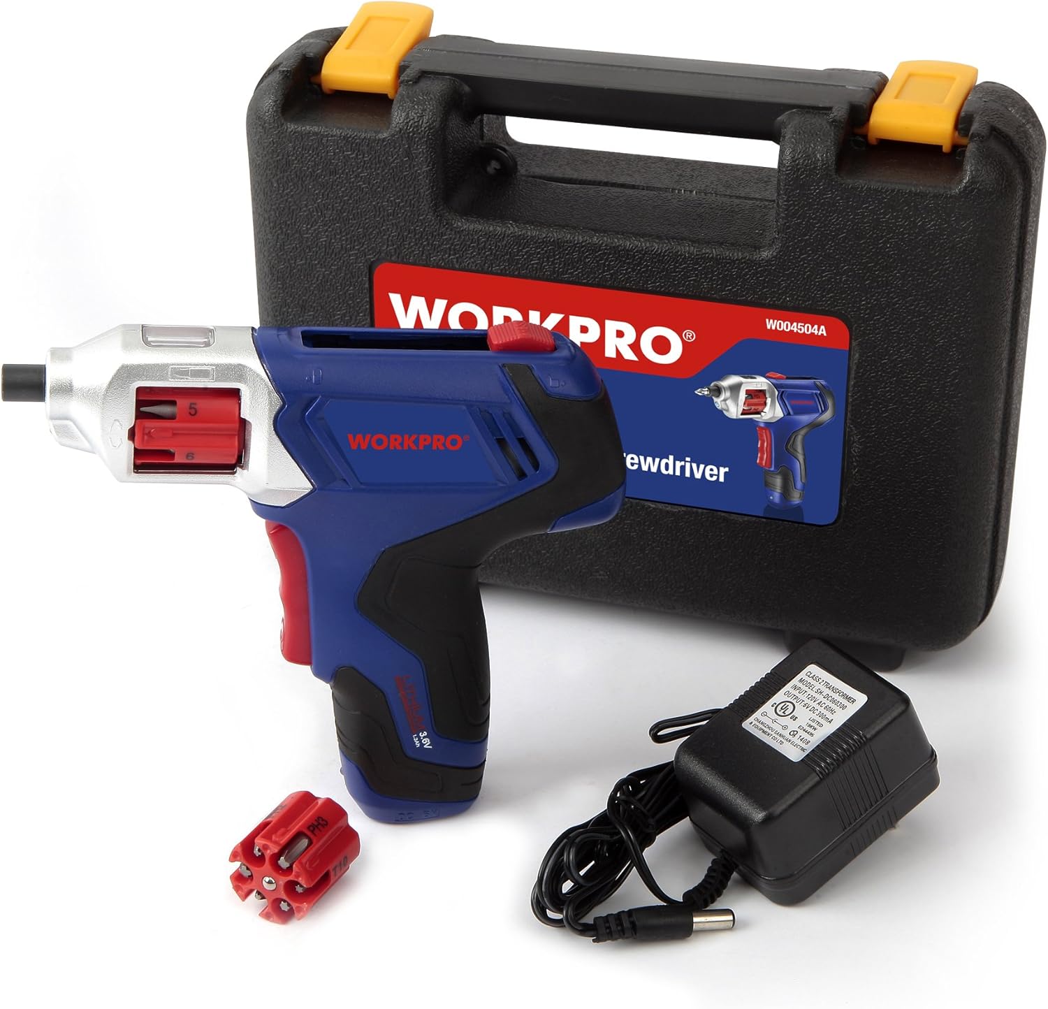 Workpro 3.6v Lithiumion Autoloading Screwdriver, Cordless