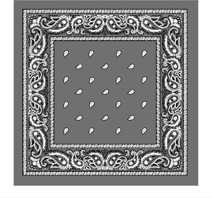 Dark Grey Cotton Bandana Paisley For Unisex Buy Online at Best Price