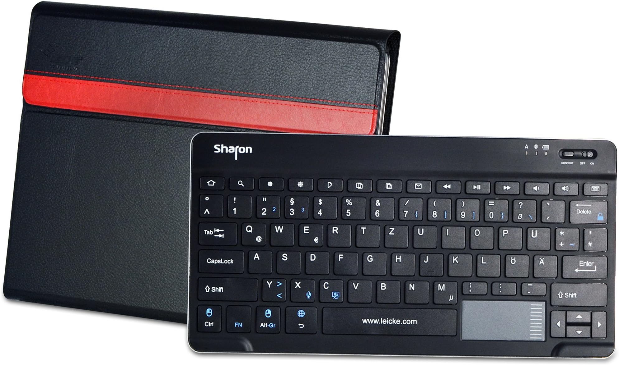 Sharon Samsung Galaxy Tab PRO 12.2 Keyboard Case Keyboard Cover Case with Magnetic Detachable Bluetooth Keyboard for Tab and Note Pro 12.2 | Integrated Touchpad | QWERTZ Layout