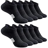 MICBAM 10 Pairs Womens Ankle Socks-Running Athletic Cotton Socks,Low Cut Casual Socks,Size 6-12