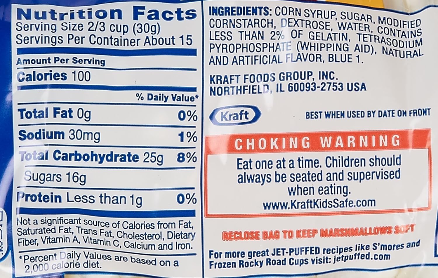 Jet Puffed Mini Marshmallows Nutrition Nutrition Pics