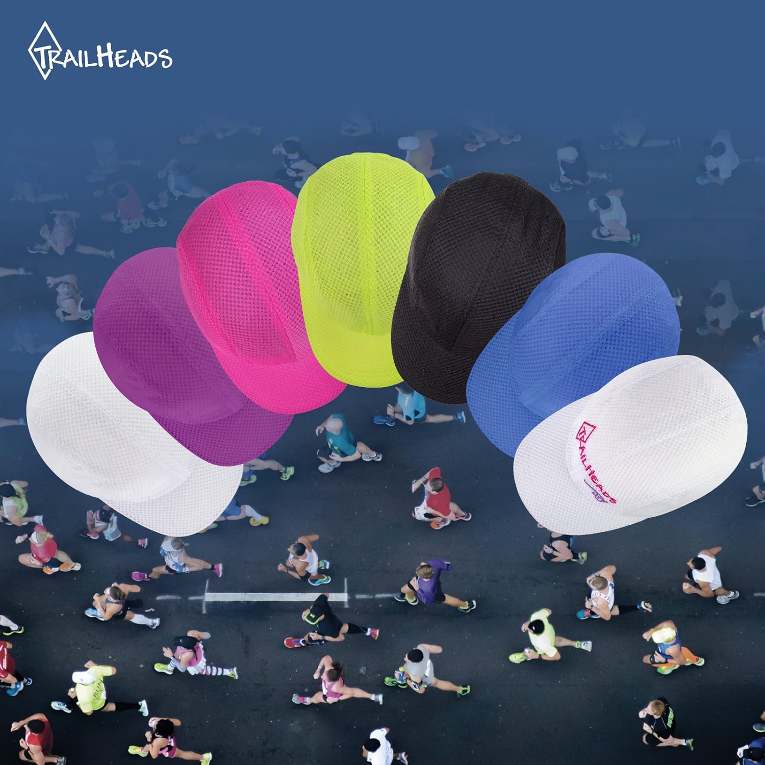TrailHeads Race Day Performance Running Cap | The Lightweight, Quick Dry, Sport Cap for Women - Black: Clothing