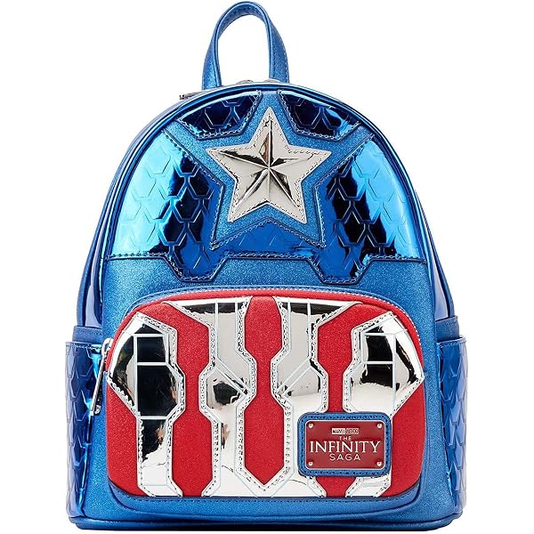 Loungefly Marvel Captain America 80th Anniversary Floral Shield mini backpack 812DWxcn3FL._AC_UY1000_.jpg main image 4