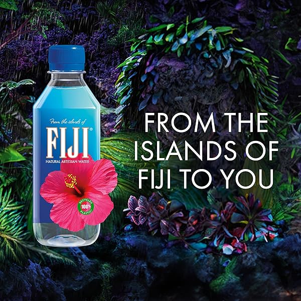 FIJI NATURAL ARTESIAN BOTTLED WATER 330ML / 11.15 FL OUNCE (PACK OF 24) – 100% NATURAL ELECTROLYTES – NEW