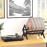 EKNITEY Vinyl Record Storage Holder Metal Stand 80-100 LPs Black view 3