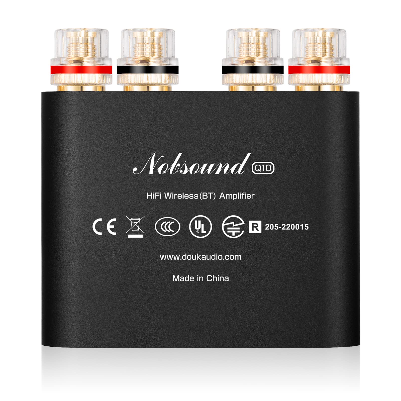 Nobsound Q10 2 Channel Bluetooth Amplifier, 100 watts x2 Audio Power Mini Amp Wireless Receiver with Optical Input for Home Theater Stereo Speakers