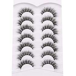 Pooplunch False Eyelashes Cat Eye Fluffy Lashes 8D