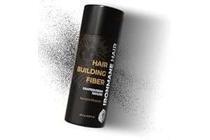 IRONMANE - Hair Fibers - 100% Natural - Made with Keratin + Biotin for Thinning Hair - Instant Hair Thickening and Scalp Cove
