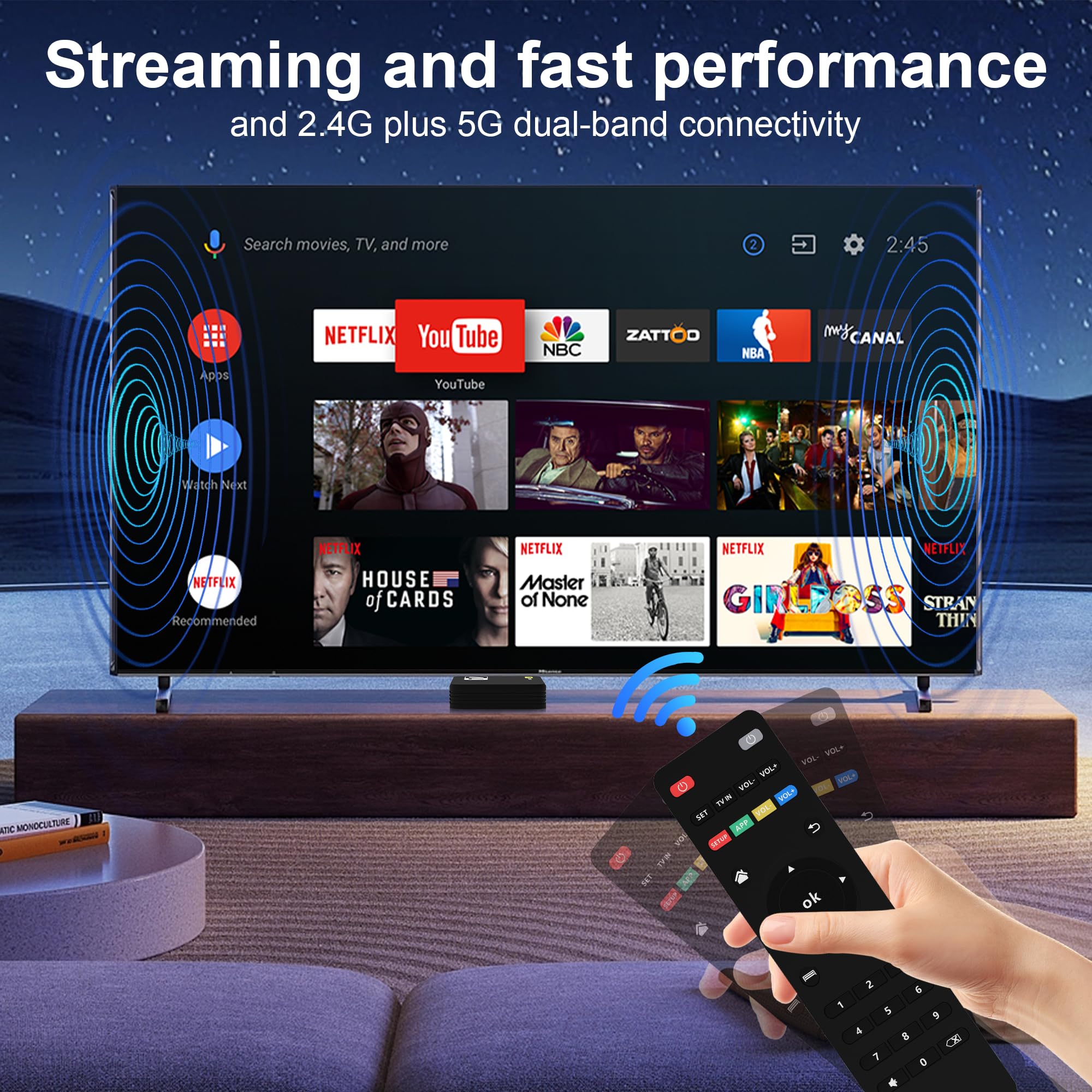 YFDSPSM 4K+ | HD/4K/HDR Streaming Device Featuring Remote, TV Controls, Blazing Fast Wi-Fi & Premium HDMI – Quick & Easy Setup