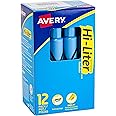 HI-LITER 07746 HI-LITER Desk-Style Highlighter, Chisel Tip, Light Blue Ink, Dozen