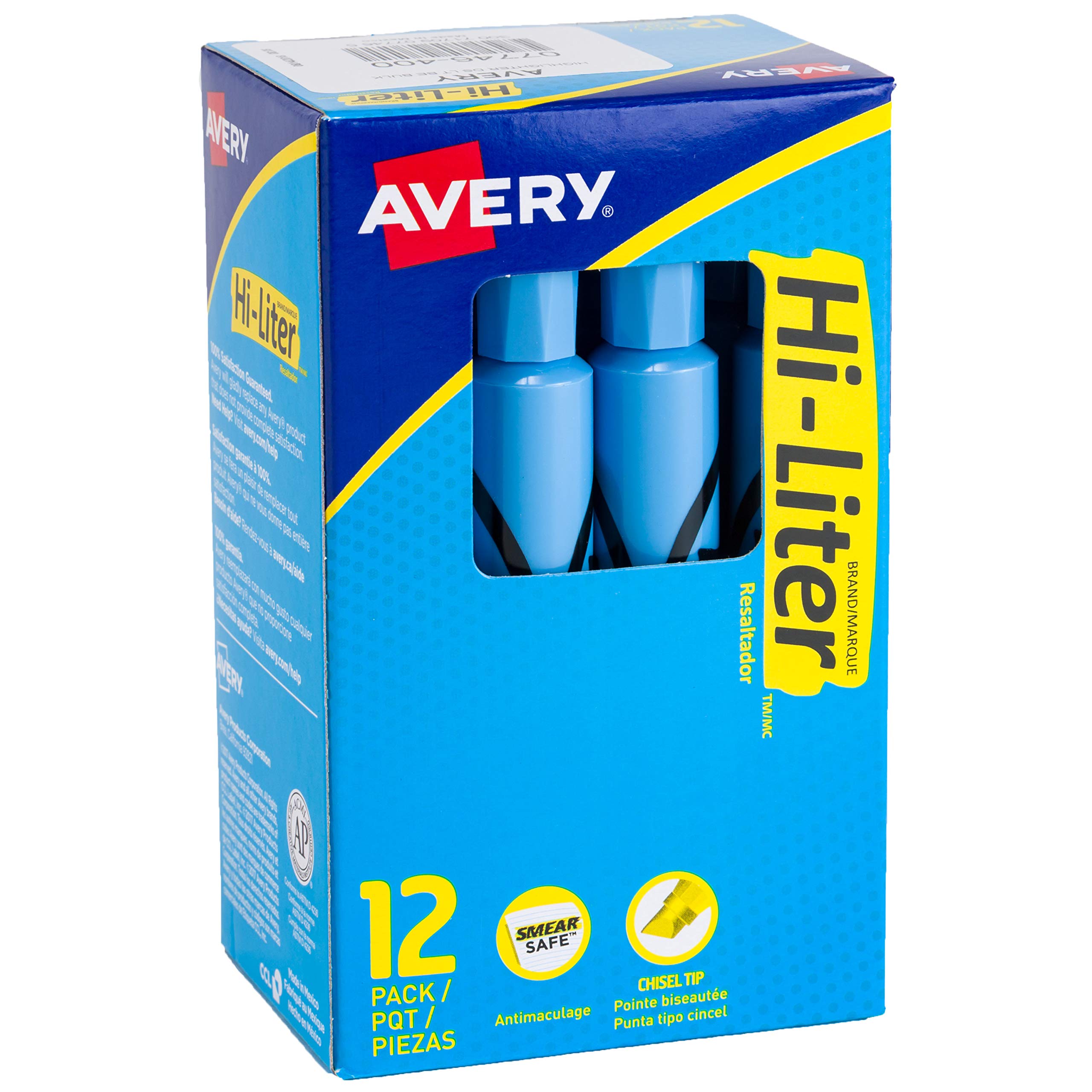 Photo 1 of HI-LITER Desk Style, Chisel Tip, Blue, 12 Count (07746)