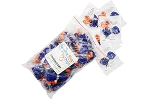 50 Pair Silicone Corded Ear Plugs Reusable - Gun Range Hearing Protection for Shooters Hunters Lawn Mower Sleeping Constructi