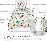 Bloomsbury Mill Toddler Christmas Bedding Set 120x150cm White view 8