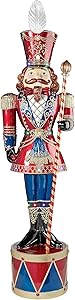 The Nutcracker Figures - Illuminated Bavarian-Style Giant LED Christmas Nutcracker Soldier Statue - LED Holiday Decor Statue