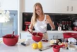 KitchenAid Silicone Spatula Heat Resistant Flexible Bowl Scraper Empire Red view 2