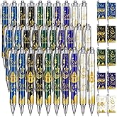 Sayglossy 30 Pcs Eid Mubarak Pens Bulk Ramadan Gifts Mubarak Ballpoint Pens Eid Party Favors Arabic Novelty Muslim Gifts Islamic Goody Bag Stuffers(Multicolor)