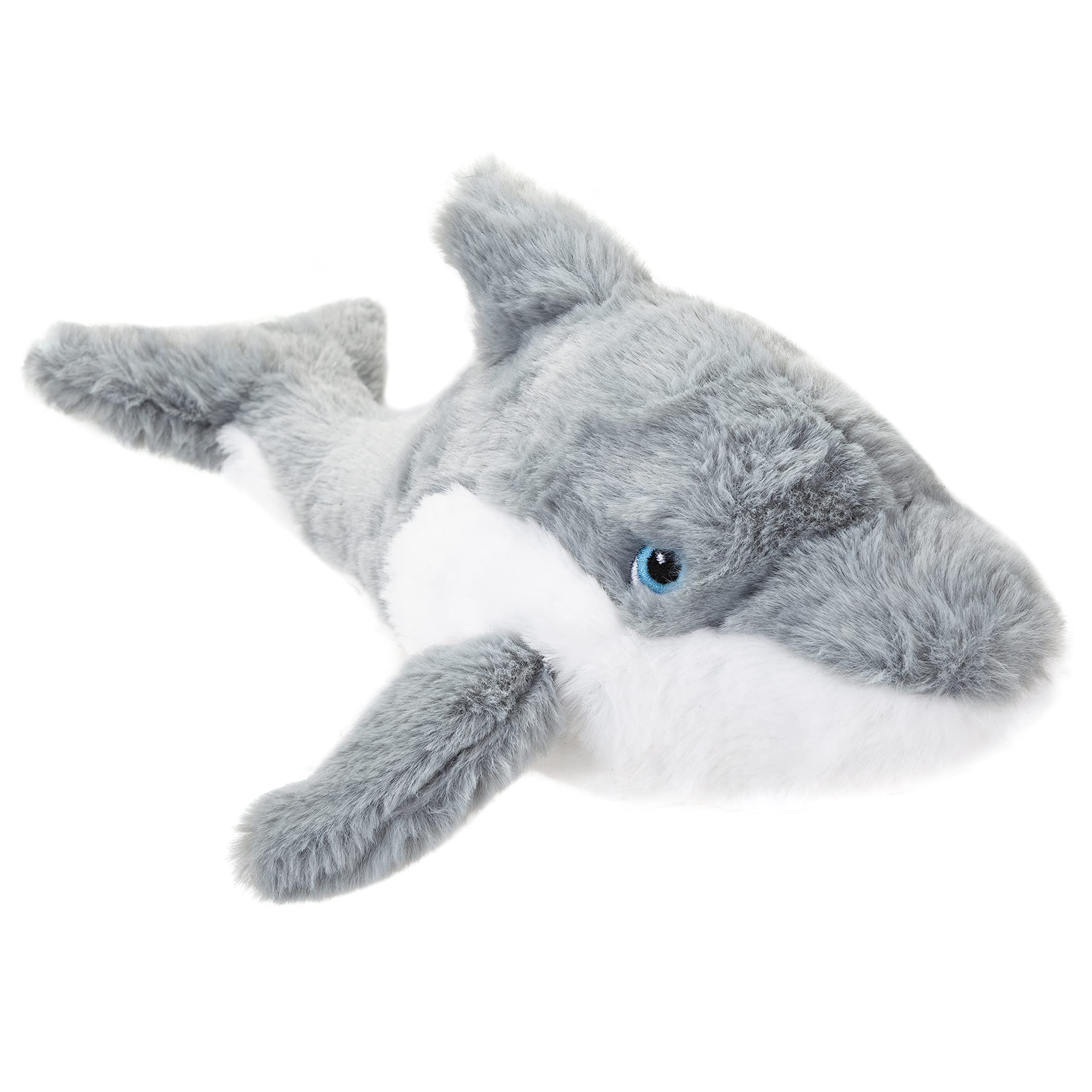 PMS VFM - Grey Dolphin 30cm Eco Friendly Toy - Super Soft Cuddly Ocean Animal Fluffy Plush With Embroidered Eyes Made From 100% Recycled Material - Your Planet