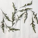 NeoL'artes 6ft Smokey Rustic Cedar Pine Christamas Garland with Pine Cones for Home New Year, Mantle, Fireplace, Indoor Outdoor Decoration Simple Christmas Garland