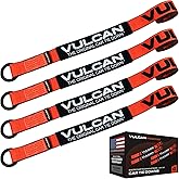 VULCAN Exotic Car Rim Tie Down Set - 2 Inch x 144 Inch - 4 Straps - PROSeries - 3,300 Pound Safe Working Load