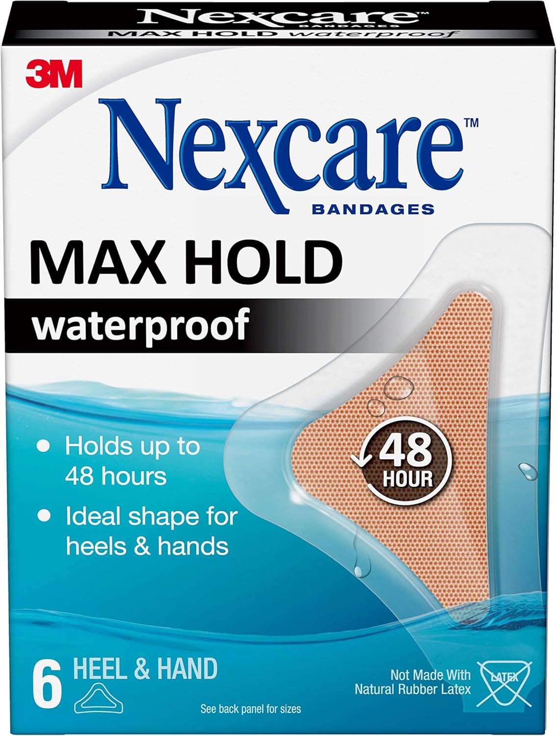 Nexcare Max Hold Waterproof Bandages, Clear, Family Pack, 60 ct One Size: Health & Personal Care