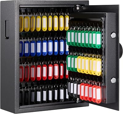 VonHaus Wall Mounted Key Safe 71 Key Digital Cabinet with Keypad Lock