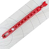 SlogPith Woodworking Compass Scriber, Adjustable Circle Drawing Ruler | Portable aluminum alloy marking gauge, laser-engraved inch/metric scales, arc drawing, built-in pin storage, 340 mm long