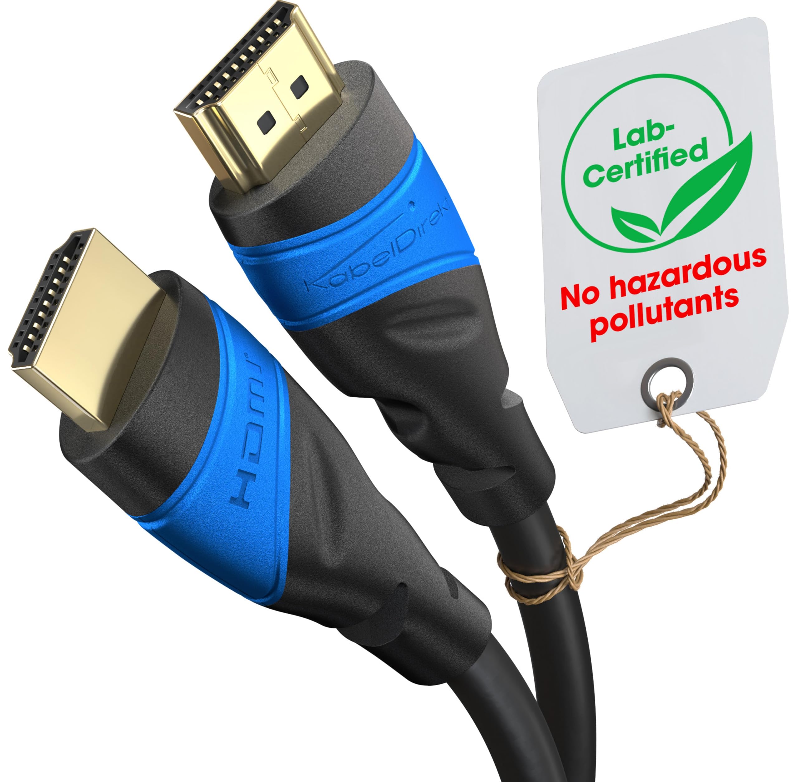 KabelDirekt – 8K / 4K HDMI Cable – 2m & More HDMI Cables (0.15m–22.5m) – German-Engineered HDMI Lead – Supports 10K/8K@60Hz/4K@120Hz – HDMI Cable for HDTV, PC, PS5, Xbox, Switch — image 1