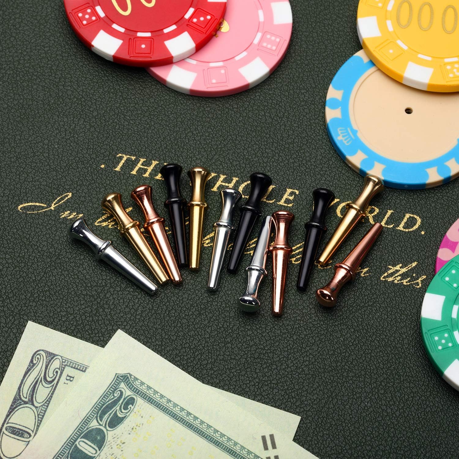 12 Pieces Metal Cribbage Pegs Cribbage Board Pegs Fit 1/8 Holes