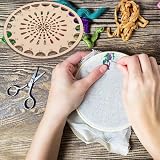 EXCEART Wooden Wire Board for Cross Stitch Thread Organization - Brown view 3