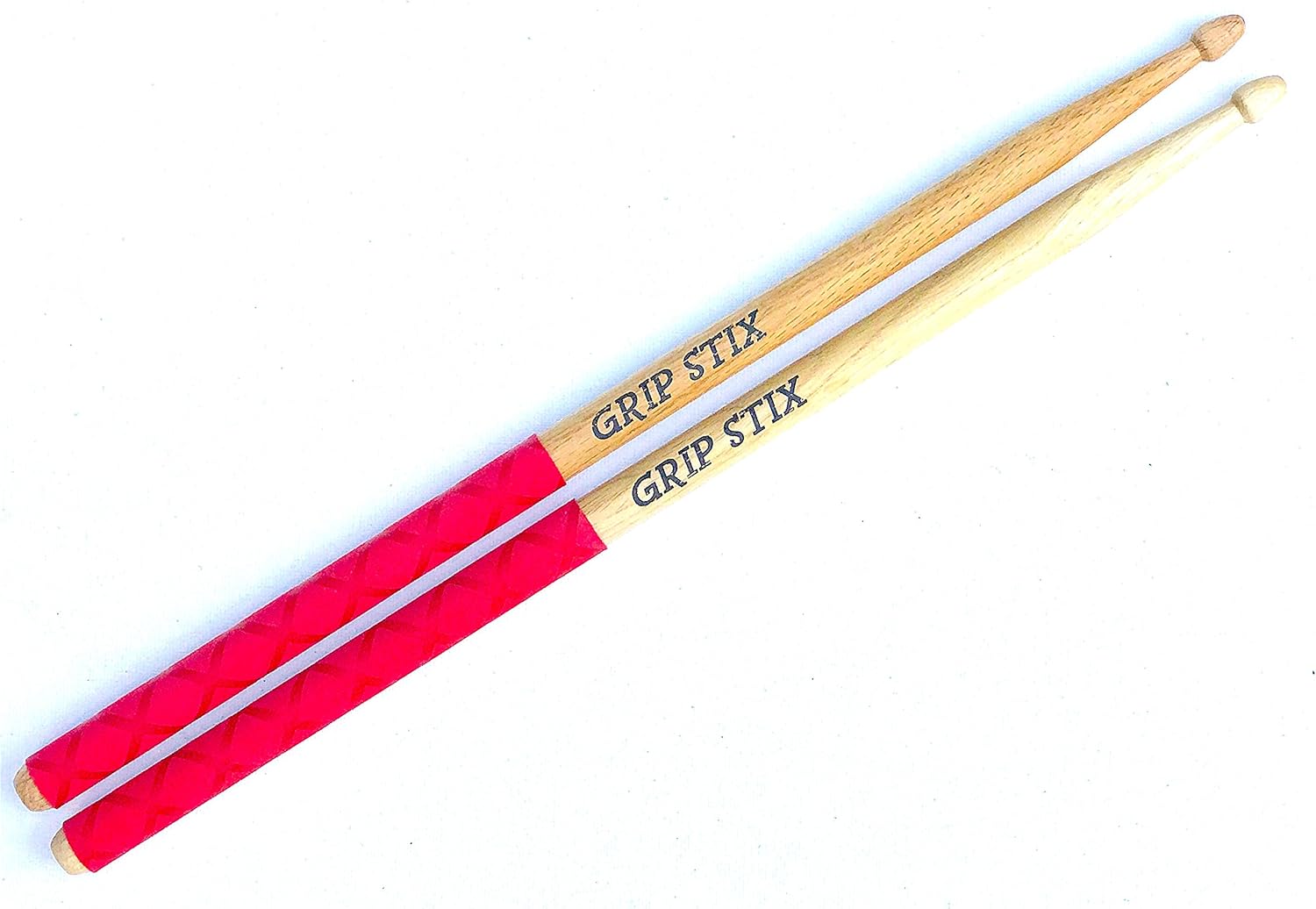 GRIP STIX 15" Long RED NONSLIP GRIP Drumsticks Ideal for