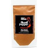 Cali Pepper Ghost Pepper Powder, 100% Bhut Jolokia Chili, 1.5 oz | 900,000+ SHU, single ingredient, no additives or preservatives, resealable pouch, for hot sauce, chili, marinades and rubs