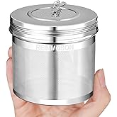 Reinmoson 2 Pack Large Tea Ball Infuser for Loose Leaf Tea & Spice Ball for Cooking Soup, 304 Stainless Steel, Threaded Lid, Chain Hook, Extra Fine Mesh Tea Strainer Ball for Herb, Iced Tea