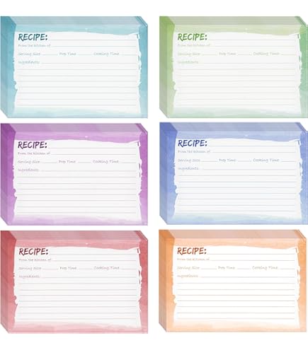 Amazon.com: 60 Pack 240 Pockets 4x6 Recipe Card Sleeves,3 Ring Binder  Recipe Card Protector Pages,Double Sided 2 Pocket Refill Sheets for Recipe  Book, 8.5x11 Inch Top Loading Clear Sleeve Sheets: Home &