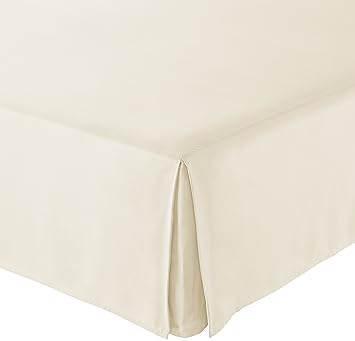 AmazonBasics Pleated Bed Skirt - Twin, Beige