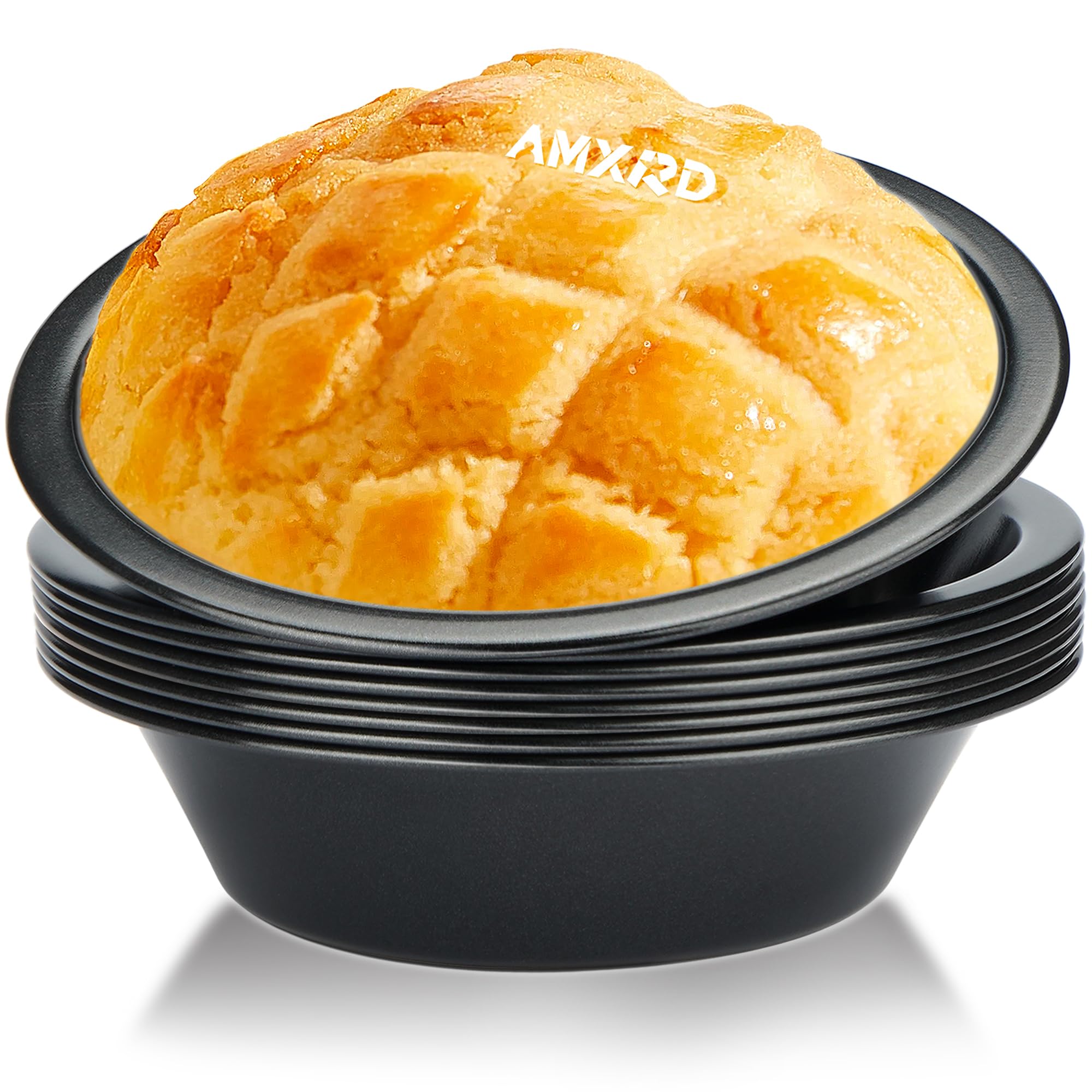 Photo 1 of 5 inch Pie Pans, 8-Piece Small Round Cake Pan, Reusable Nonstick Carbon Steel Pie Tins for Oven and Instant Pot Baking