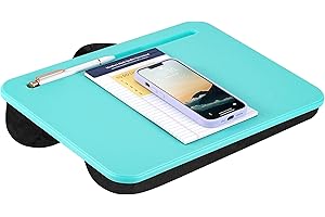 LAPGEAR Compact Lap Desk - Fits up to 15 Inch Laptops - Aqua Sky - Style No. 43109