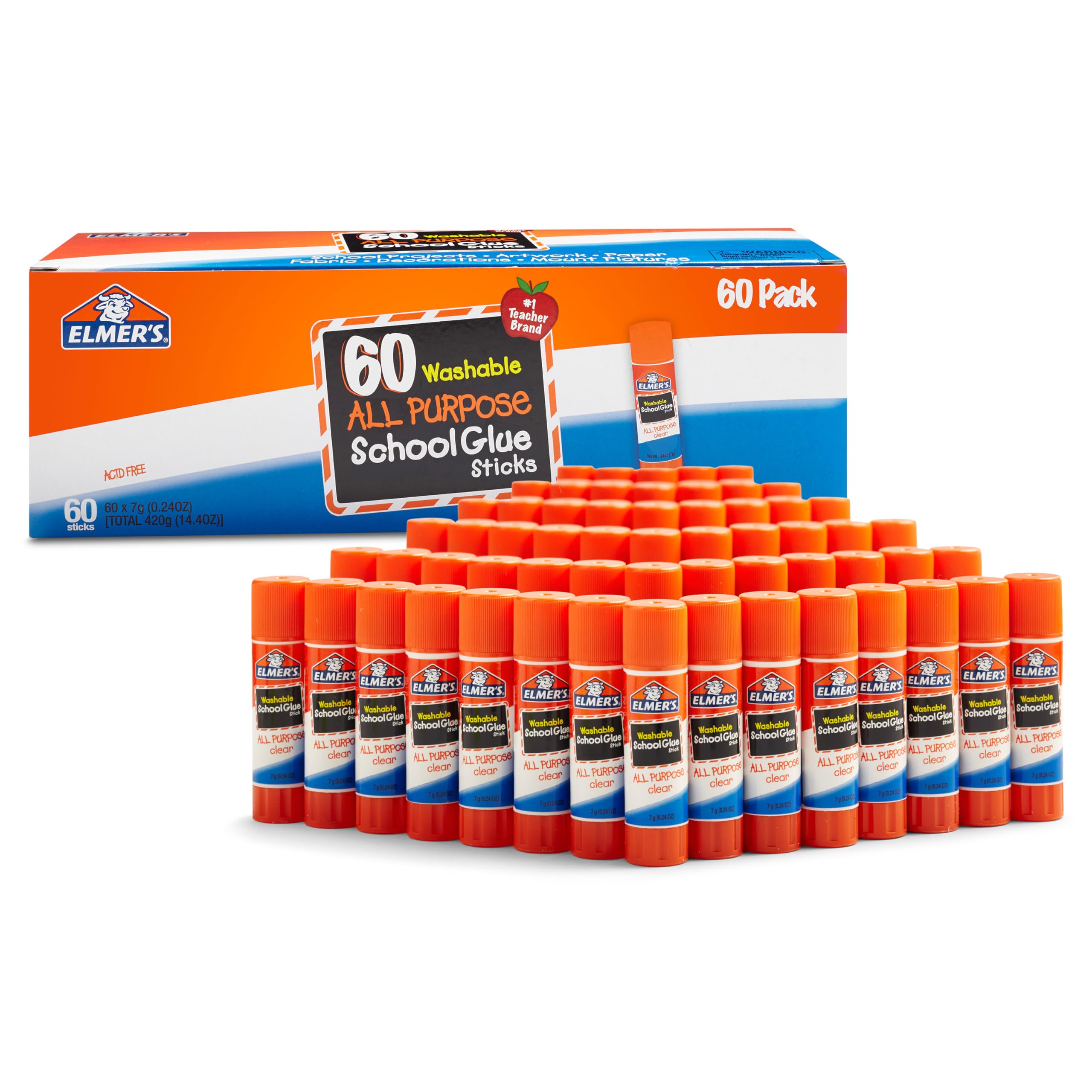 Elmer's All Purpose School Glue Sticks Washable 7