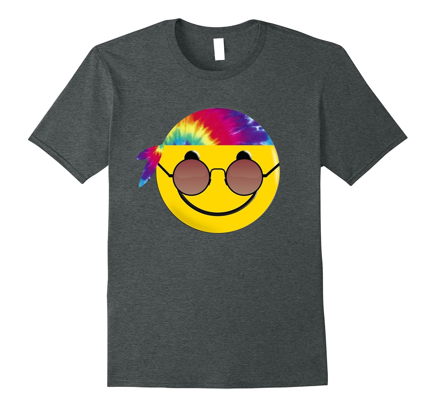 Hippie Tie-Dye Emoji T Shirt-Rose