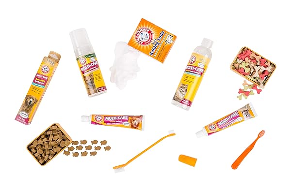 ARM & HAMMER FOR PETS DOG DENTAL BREATH MINTS WITH BAKING SODA, CHICKEN FLAVOR DENTAL TREATS TO HELP FRESHEN DOG BREATH AND SUPPORT ORAL CARE, FRESH MINT SCENT, 1.7 OZ
